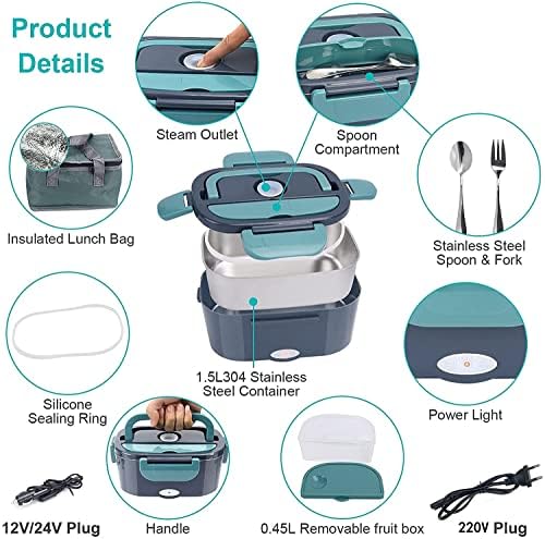 XREXS 3 in 1 1.5 L 60 W Alleviatore Alimento Portatile per Auto, Pickap, Casa o Camping
| XREXS Alleviatore Alimento 1.