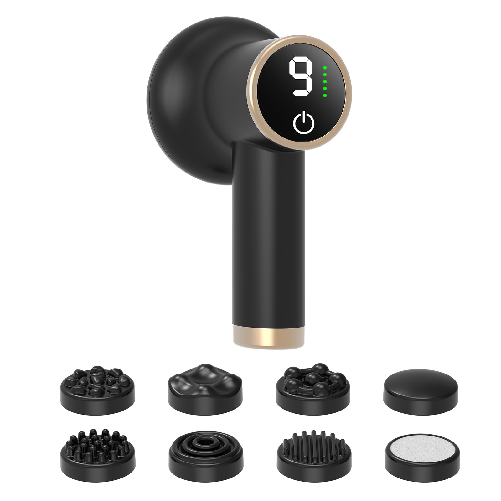 Black Wireless Anti-Cellulite Electric Massager per Corpo e Braccia, 9 Velocità e 8 Copertini, Dispositivo Avanzato per 