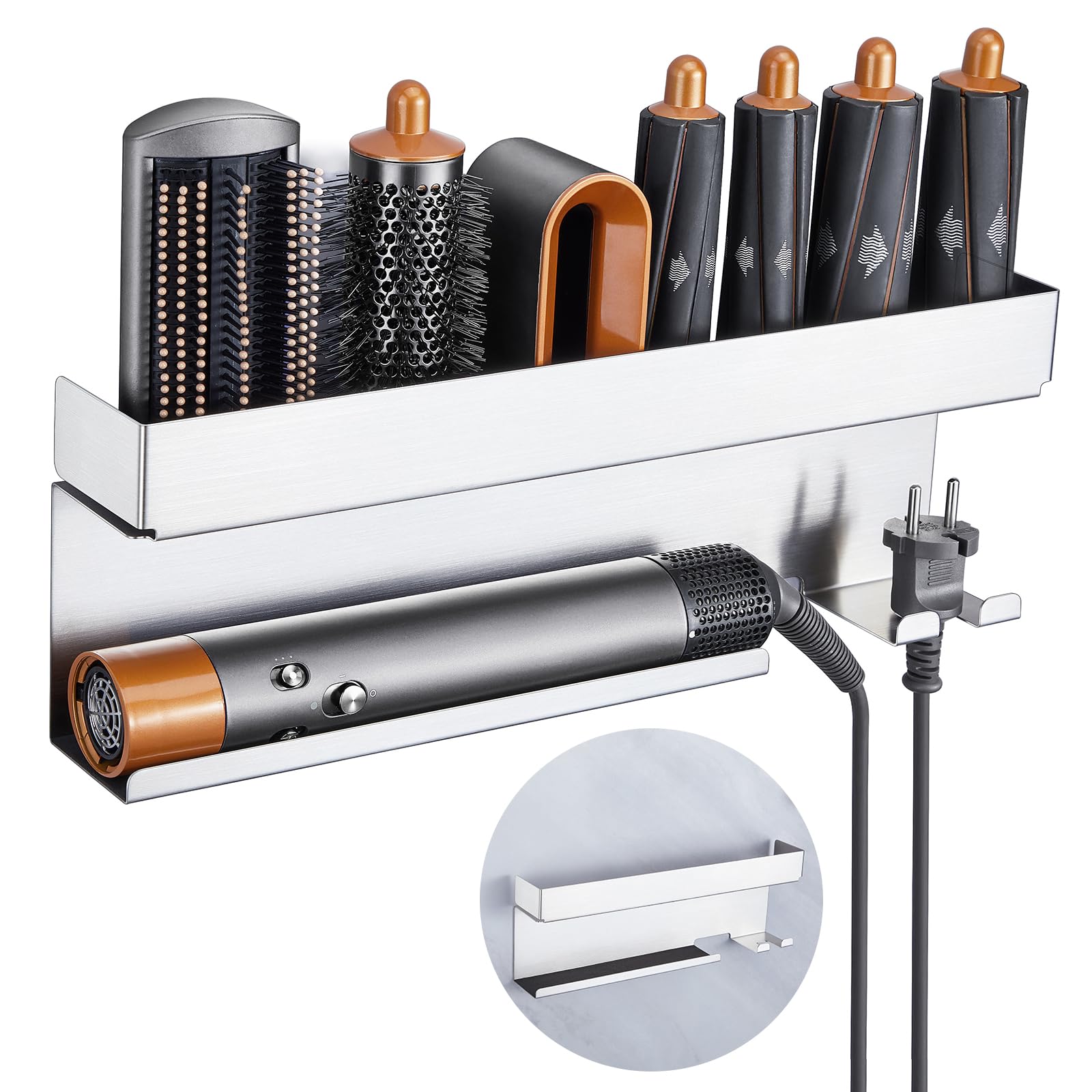  YYBO Adhesive Wall Dryer Holder per Bagno e Camera da Letto (Silver)
| YYBO Supporto Viscoloso per Attrezzature Capelli