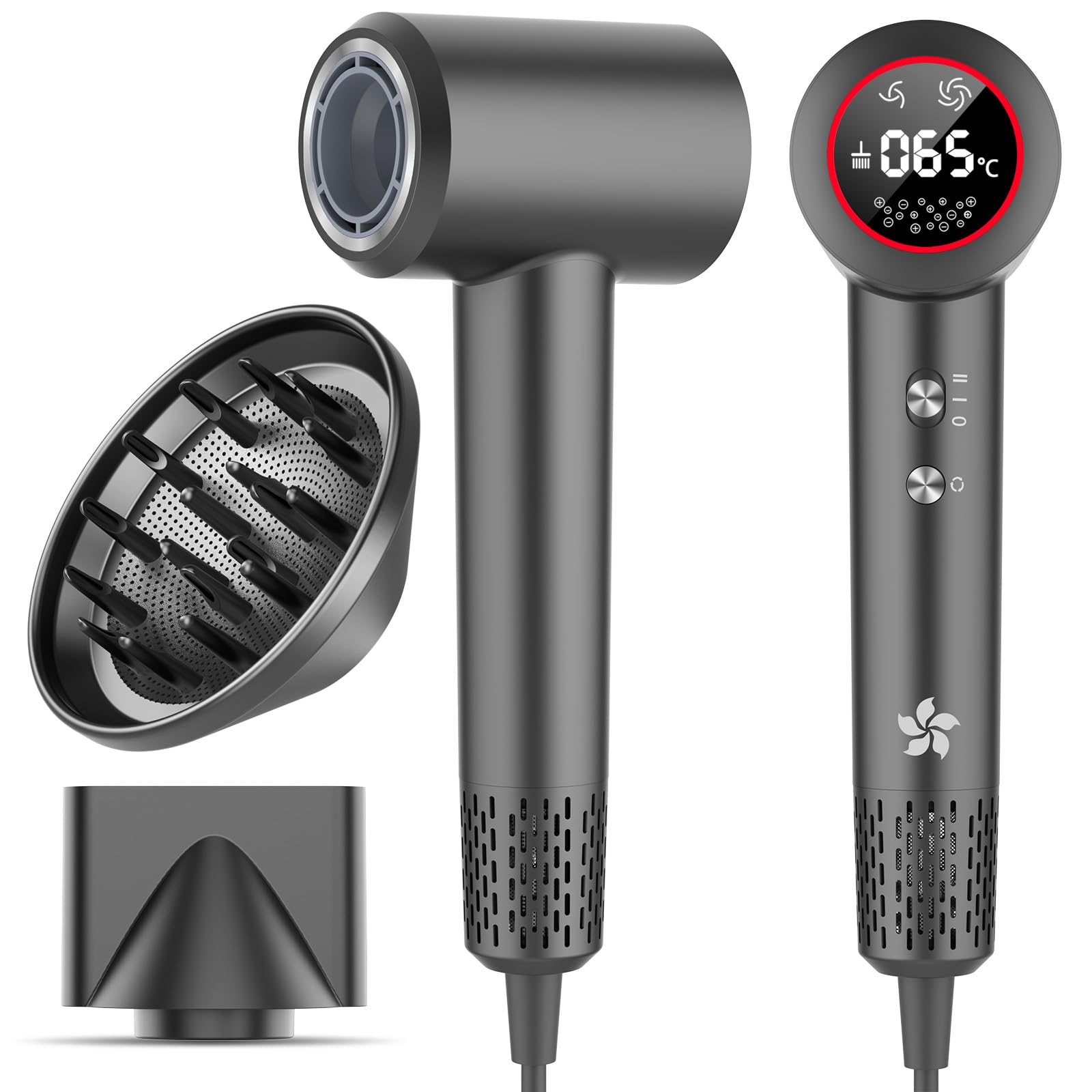  Profesionale Ionic Hair Dryer Diffusore 400 Milioni Plasma per Veloci e Poco Introsuscitanti Diminghiriglie con Motore 