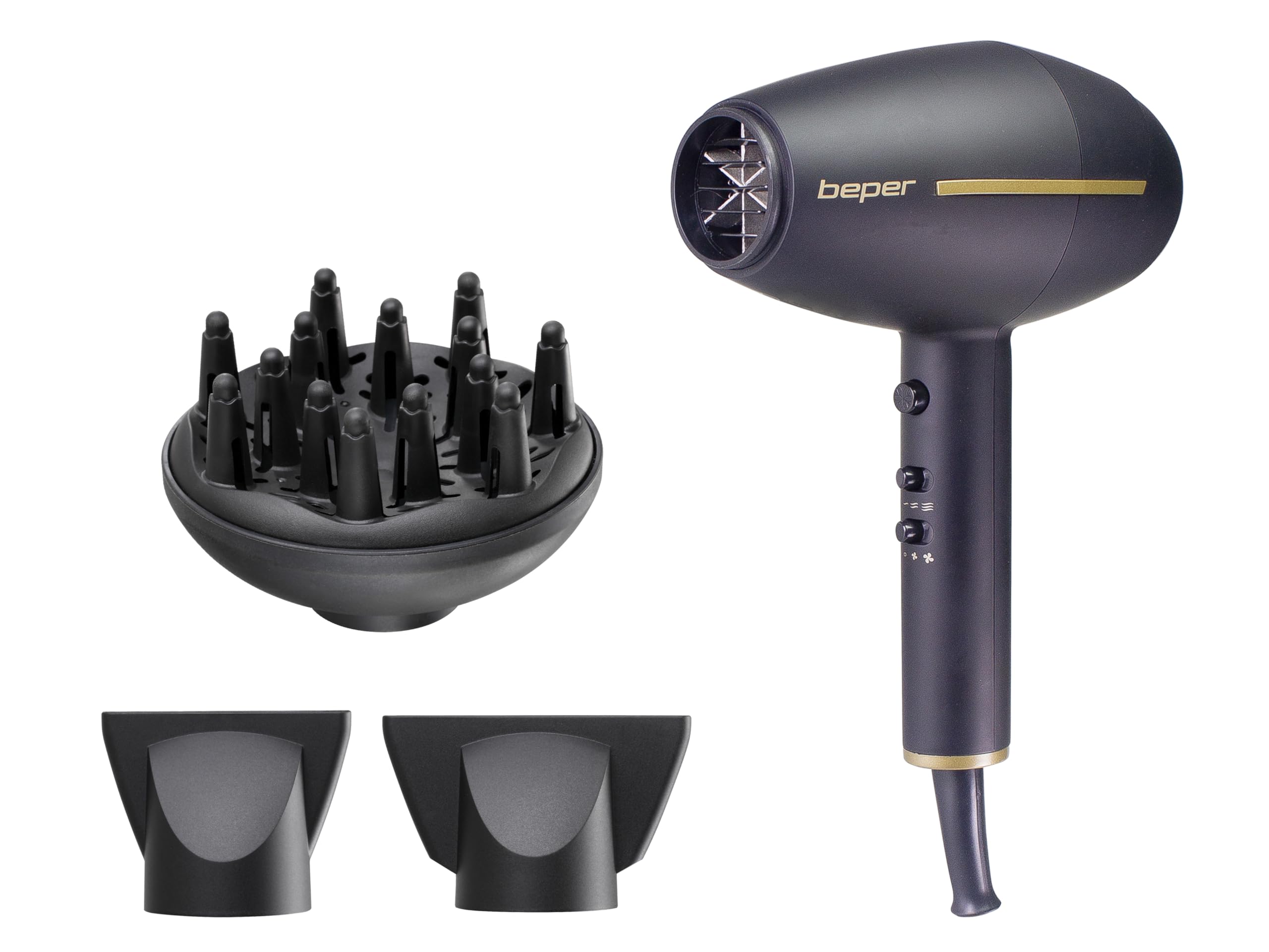  Professional Hair Dryer BEPER 2400W Black Gold
| Hair Dryer BEPER AC Motor 2 Prestazioni
| BEPER Dryer Professional 2 V