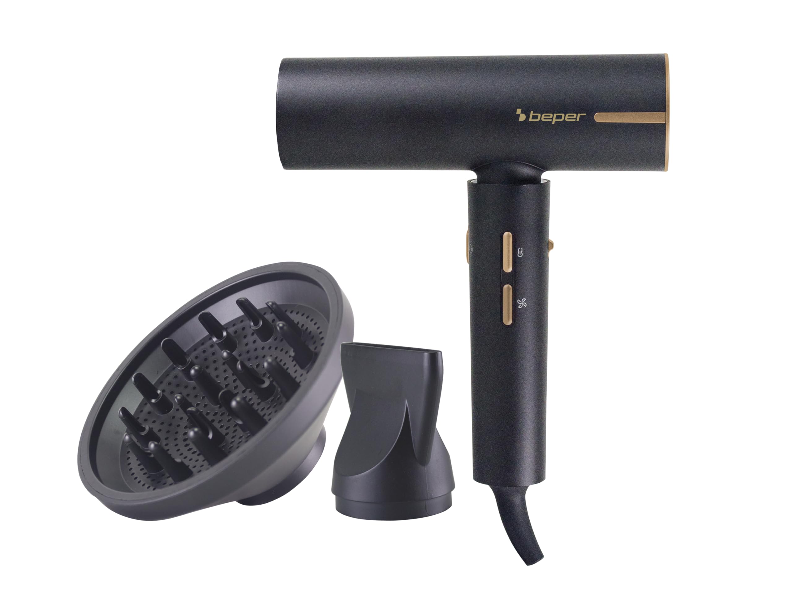  BEPER P301ASC010 Aspiratore per i capelli brushless 1800W, 3 velocità, temperature selezionabili, indicatore LCD della 