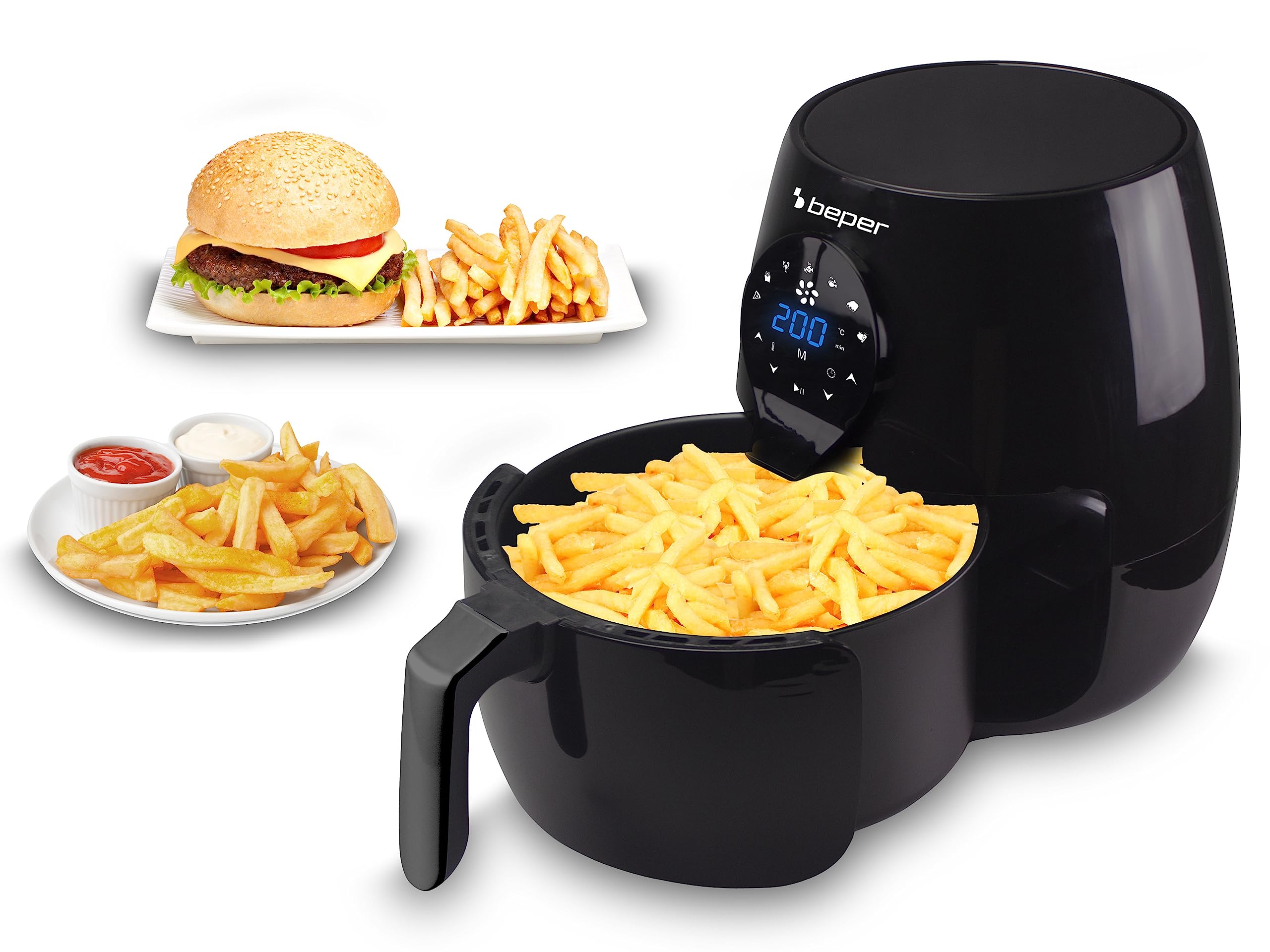  BEPER P101FRI050 Hot Air Fryer per donne e famiglie per cuocere in modo sano nella cucina domestica con funzioni avanza